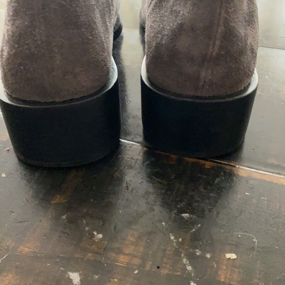 Grey suede/leather ankle boot - Picture 4 of 7